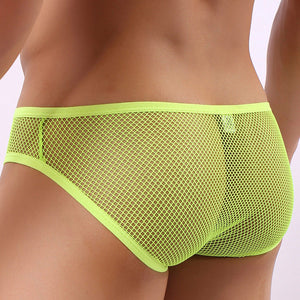 Neon Green and Yellow Sexy Mesh Briefs