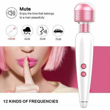 Load image into Gallery viewer, Pink and White Rechargeable 12 Mode Vibrator