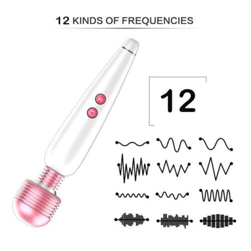 Pink and White Rechargeable 12 Mode Vibrator