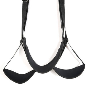 Black Adjustable Door Hanging Sex Swing with Seat